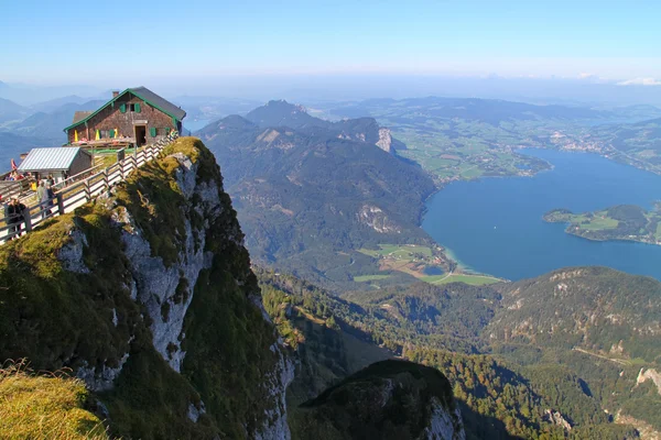 Rakousko, pohled na horské ovce, mondsee — Stock fotografie