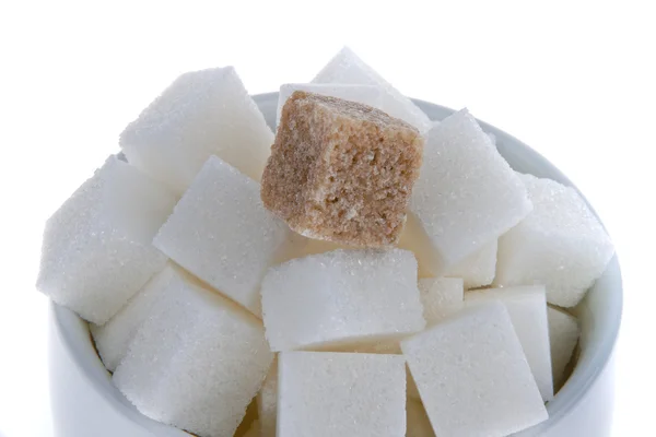 Bruine suiker. ongezond dieet koolhydraten — Stockfoto