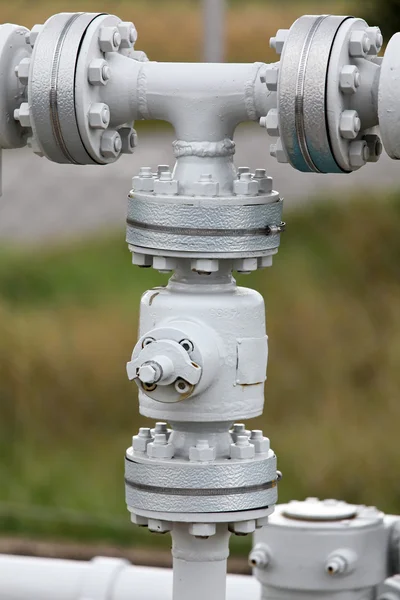 stock image Pipes of a gas pipeline industry