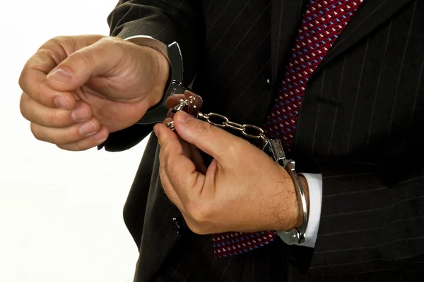 Manager arrested for economic krminilaität — Stock Photo, Image