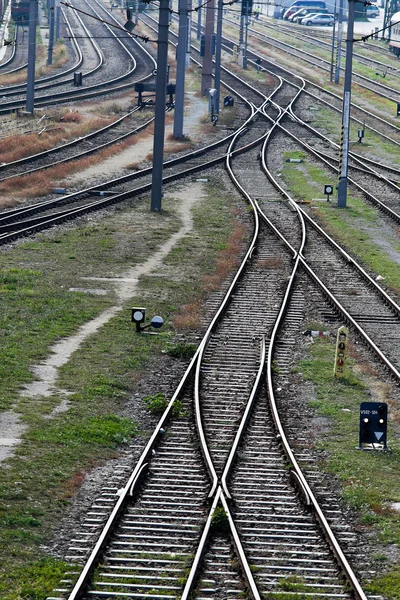 Demiryolları ile anahtarları — Stok fotoğraf