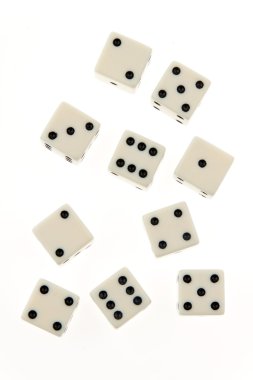 Cube of a game on a white background. clipart