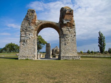 Heathens of ancient roman settlement carnuntum clipart