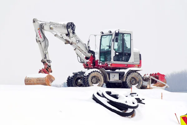 stock image Construction site in winter. saisionale unemployme