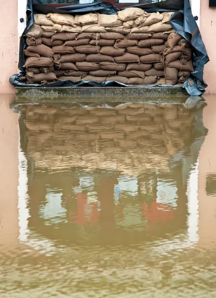 Floods in passau, germany — Stock Photo, Image