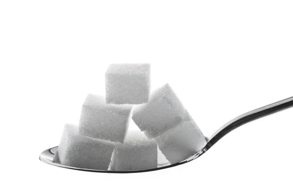 Many pieces of sugar for a sweet — Stock Photo, Image