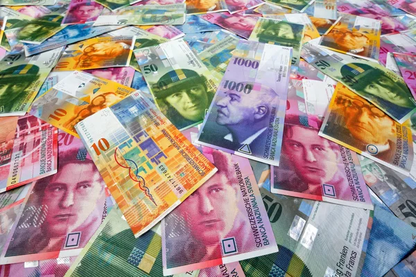 Швейцарський франк — стокове фото
