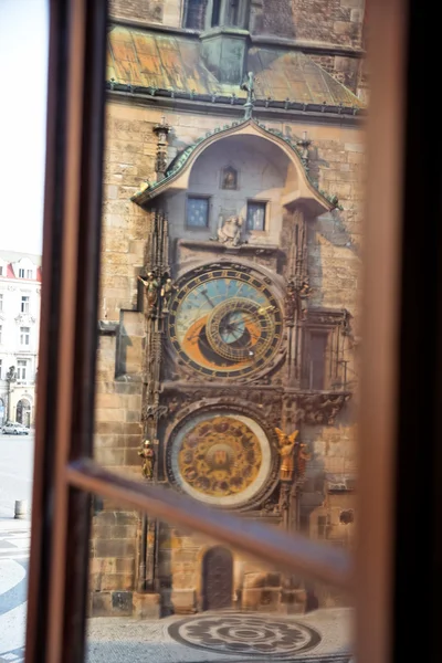 Pražský orloj na Staroměstské radnice — Stock fotografie
