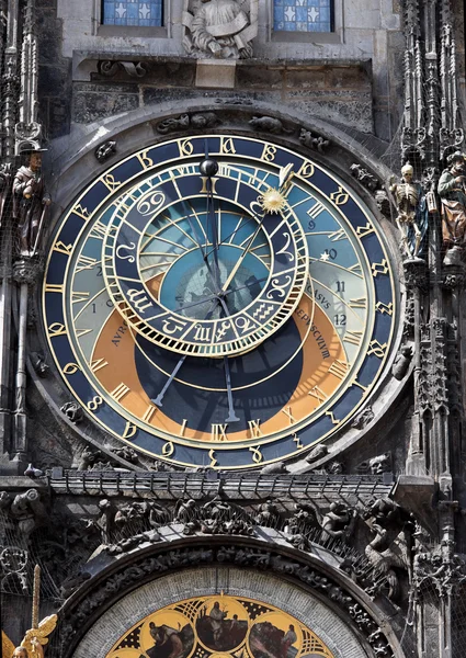 Prágai csillagászati óra, a régi városháza — Stock Fotó