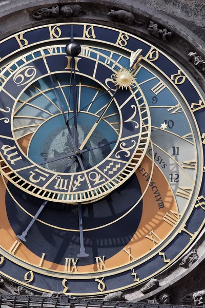 Αστρονομικό ρολόι της Πράγας στο παλιό Δημαρχείο — Φωτογραφία Αρχείου