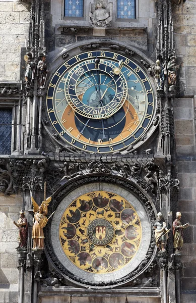 Prague astronomical clock on old town hall — Stock Photo, Image