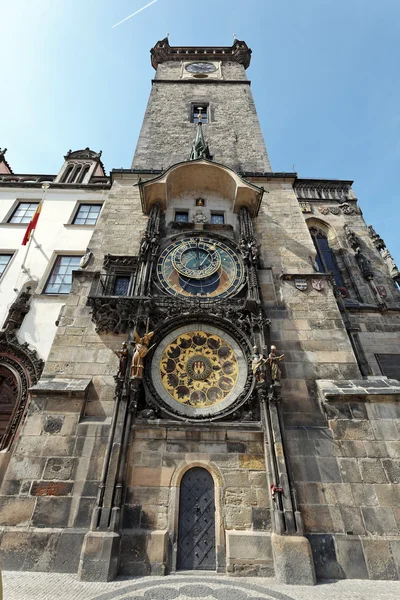 Reloj astronómico de Praga en el ayuntamiento — Foto de Stock