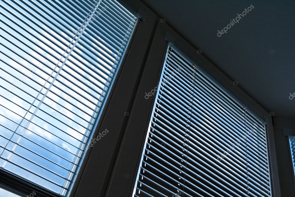 Window blinds for sun protection, heat protection — Stock Photo © ginasanders 8335814