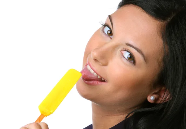 Sexy teen with ice — Stock Photo, Image