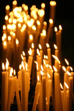 Candles in a church clipart