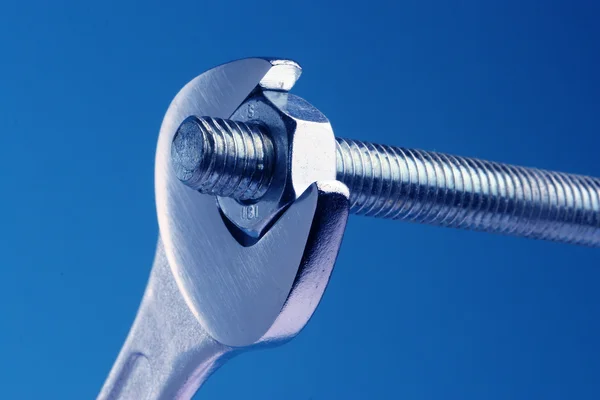 stock image Wrench with a nut.