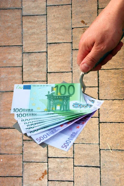 Φτυάρι με ευρώ — Φωτογραφία Αρχείου