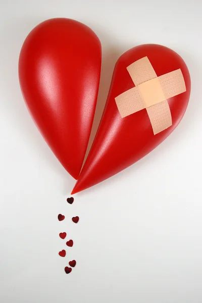 Heart with plaster — Stock Photo, Image