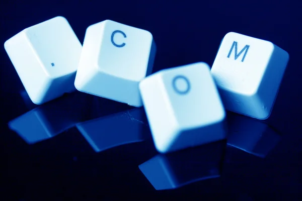 stock image Sign .com on concept with keyboard keys