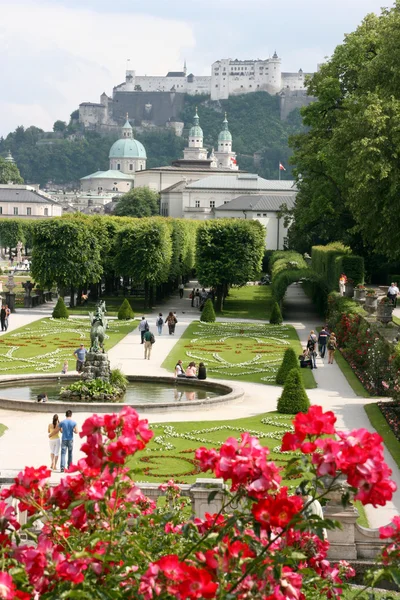 Centro da cidade austríaca Salzburgo — Fotografia de Stock