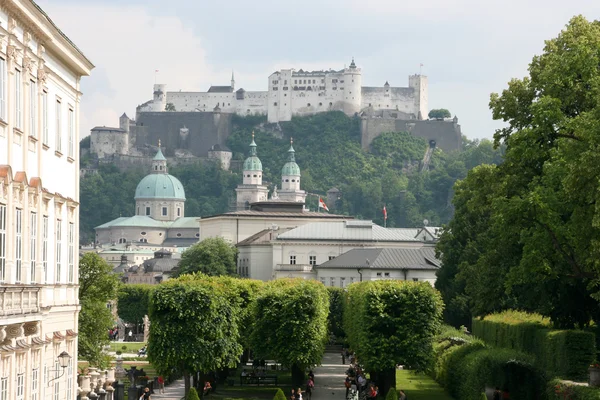 Centrum austriackiego miasta salzburg — Zdjęcie stockowe