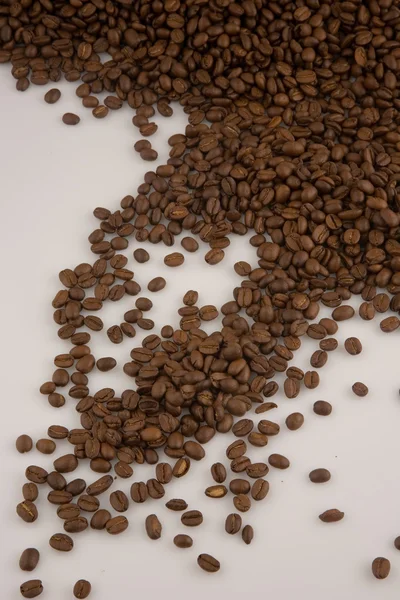 Hnědá káva, textura pozadí, close-up — Stock fotografie