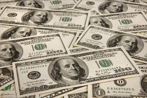 Pico de notas de dólar para fundos — Fotografia de Stock