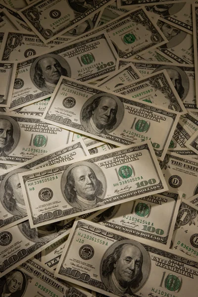 Heap dollar biljetten voor achtergronden — Stockfoto