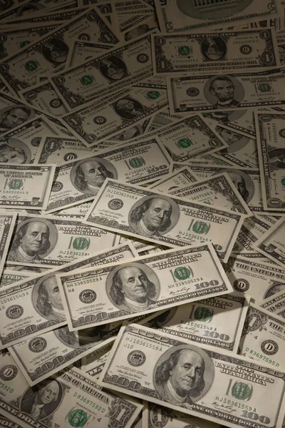 Heap dollar biljetten voor achtergronden — Stockfoto