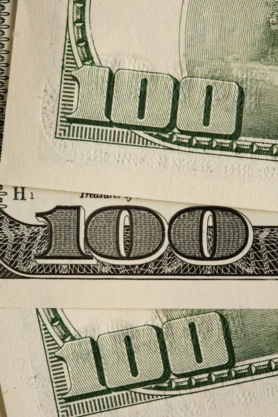 Крупный план долларовых банкнот — стоковое фото