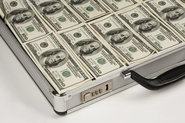 Case with dollar bills — Stock Photo, Image