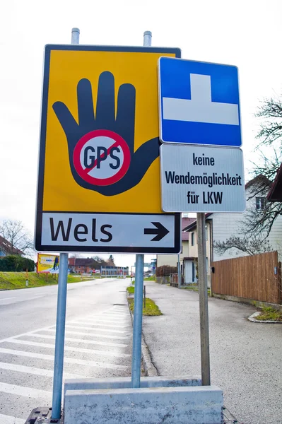 Traffic signs for navigation systems — Stock Photo, Image