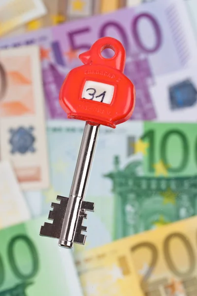 Many euro bank notes in the safe — Stock Photo, Image