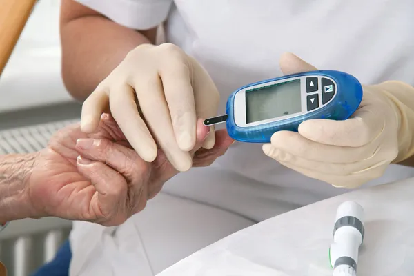 Blood glucose meter Royalty Free Stock Photos