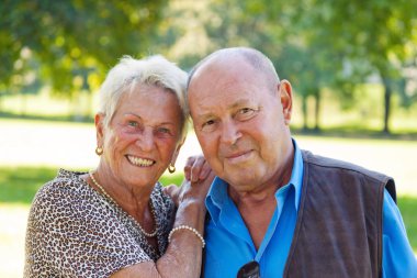 Mature senior couple in love. clipart