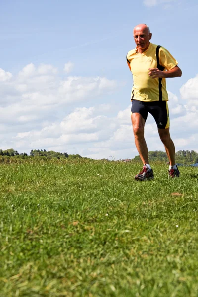 Jogger training for fitness with running — Stock Photo, Image