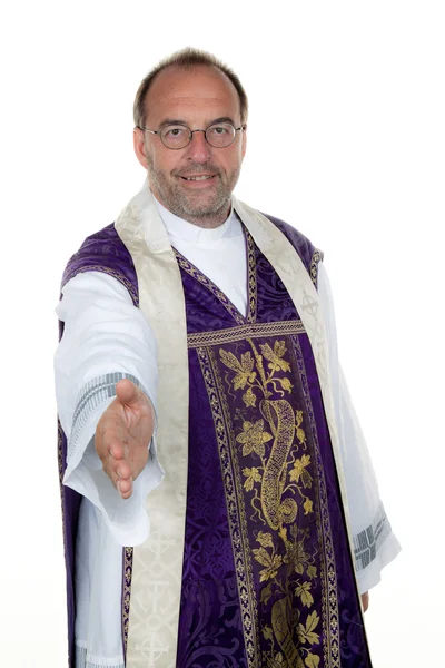 Amablemente sacerdote católico — Foto de Stock