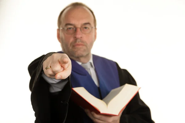 stock image Judge in court with code