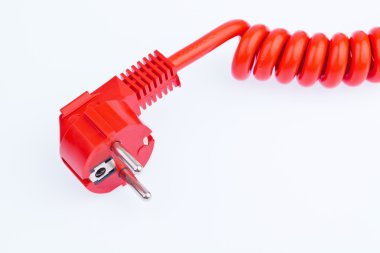 Red power cable clipart