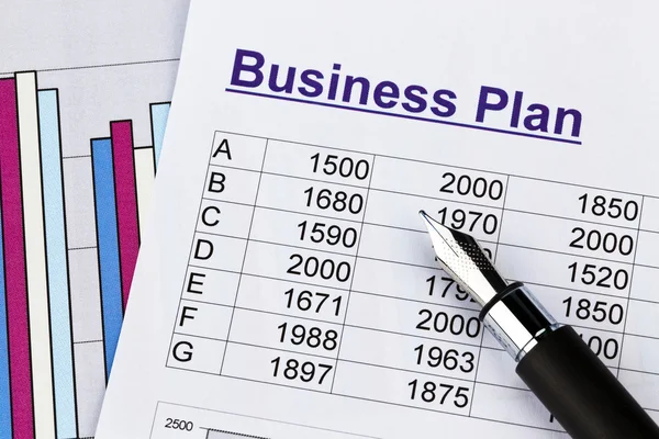 Businessplan einer Betriebsstätte — Stockfoto