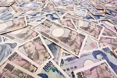 Yen bills from japan clipart