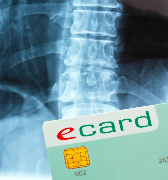 stock image E-card for the settlement of medical bills