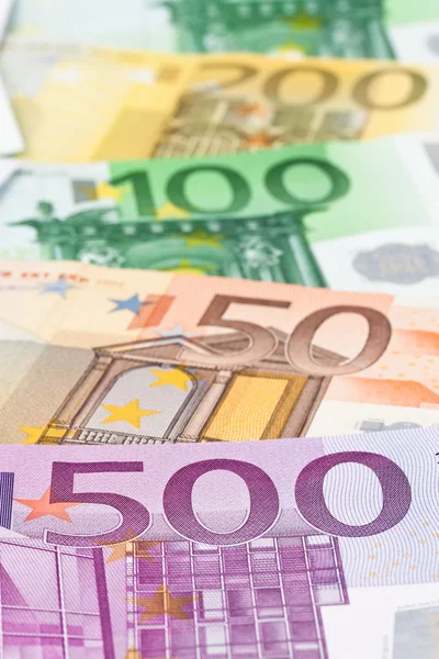 Viele Euro-Banknoten — Stockfoto