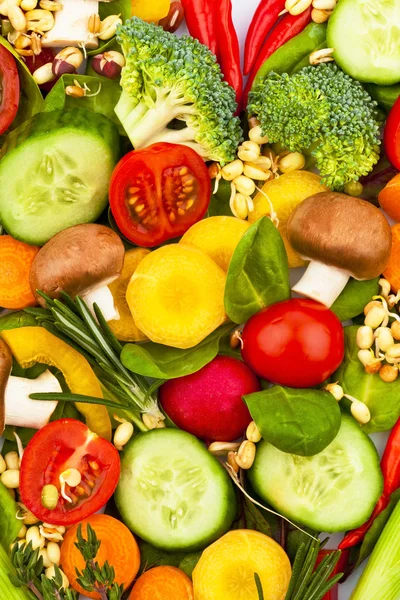 야채는 마음에 의하여 이루어져 있다. 건강 한 식습관 — 스톡 사진