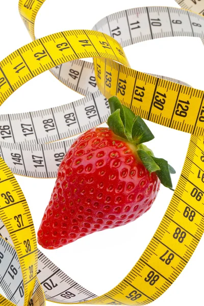 Mela e un metro a nastro per una dieta di successo — Foto Stock