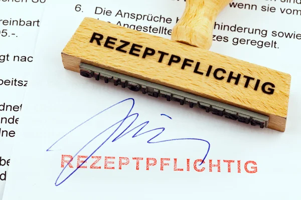 The document german inscription — Stock Photo, Image