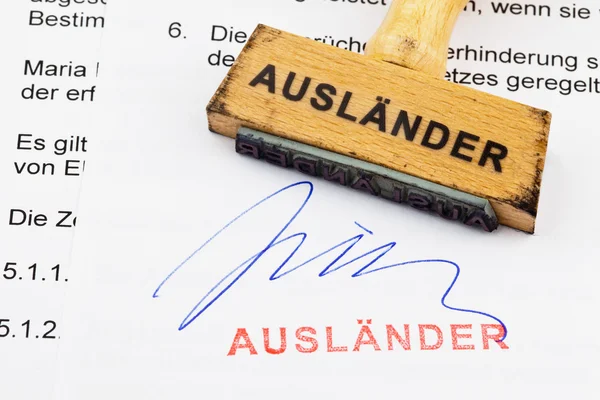 The document german inscription — Stock Photo, Image