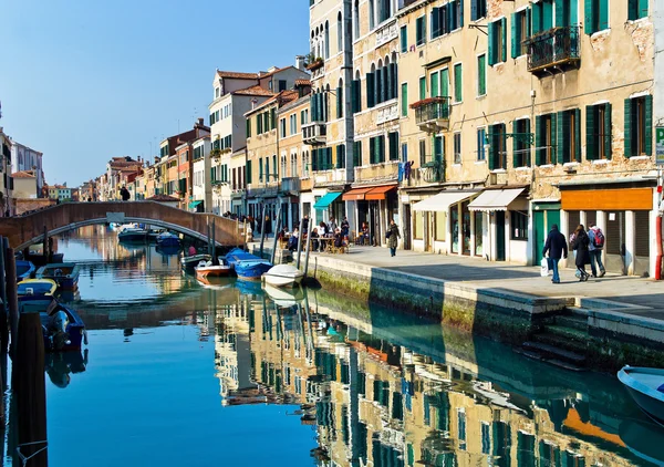Egyedülálló kilátással a város Velence. Olaszország — Stock Fotó