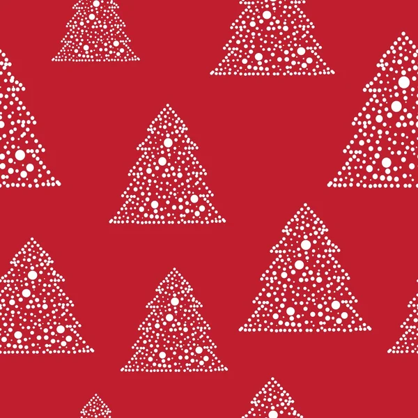 Seamless christmas tree pattern — Stock Vector