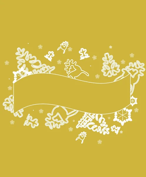 Gold Lace Christmas background — Stock Vector